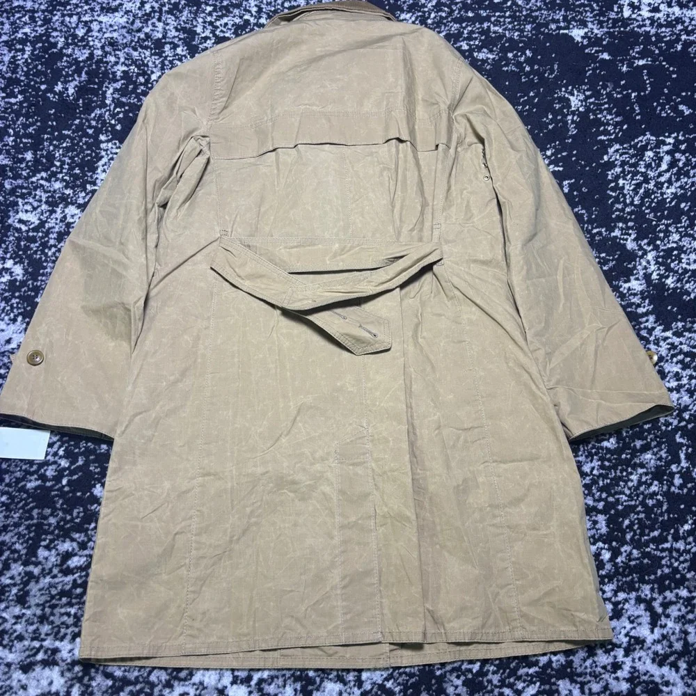 Barbour Icons Re-Engineered Haydon Waxed Trench Coat Sand Size 8 LSP0023KH51